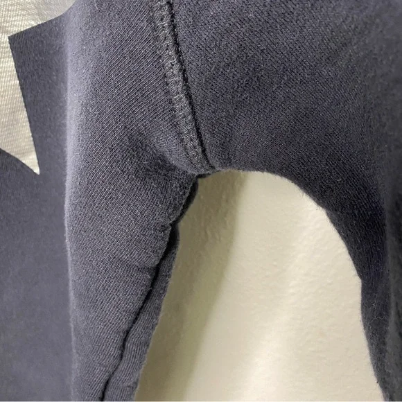 Good American Stars And Stripes Black Silver Hoodie Sweatshirt Dress - Picture 3 of 16